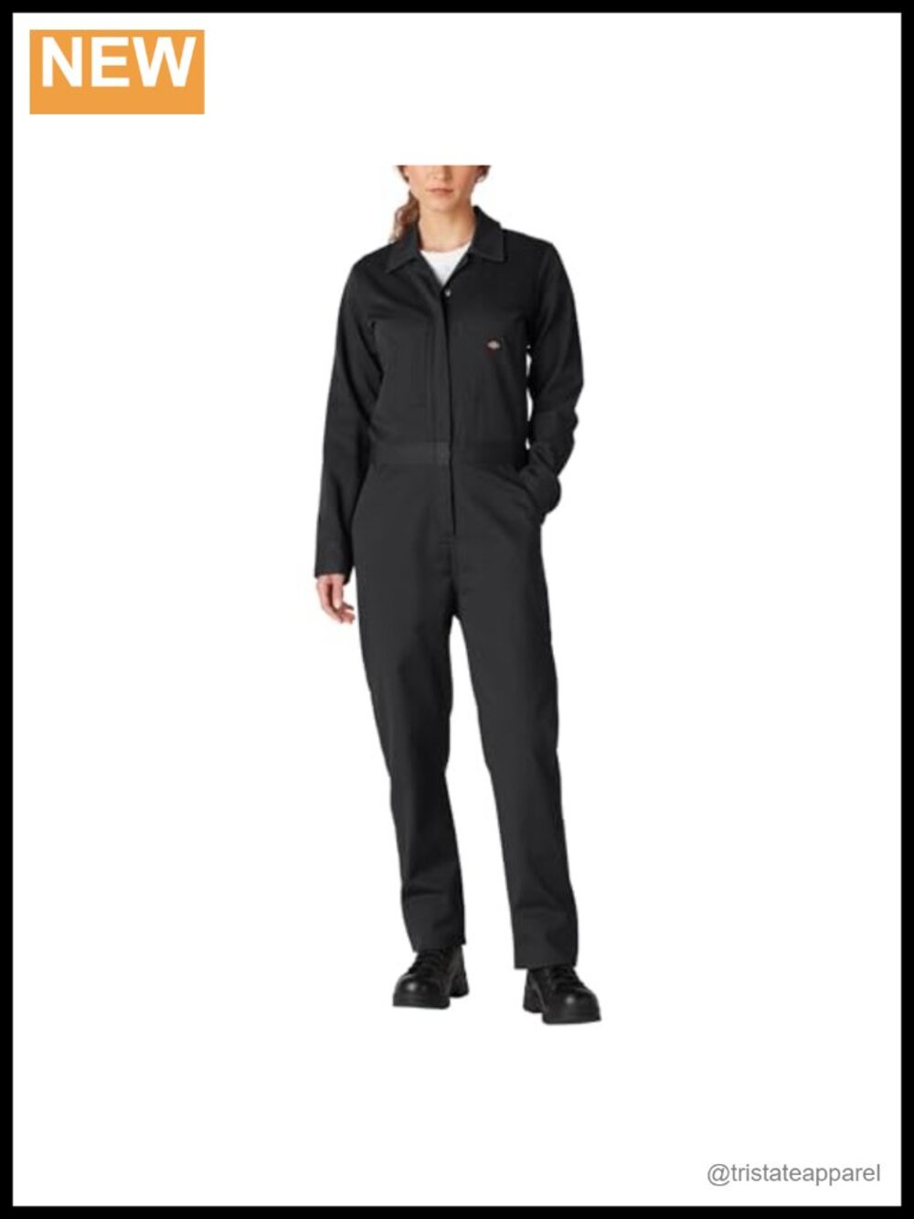 Long Sleeve Cotton Twill Coverall Straight Fit Regular Work Utility